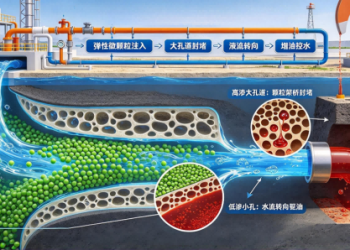 Dispersed Gel Deep Profile Control and Flooding Technology（Deep migration of micro-particles, plug large pores and displace small pores）